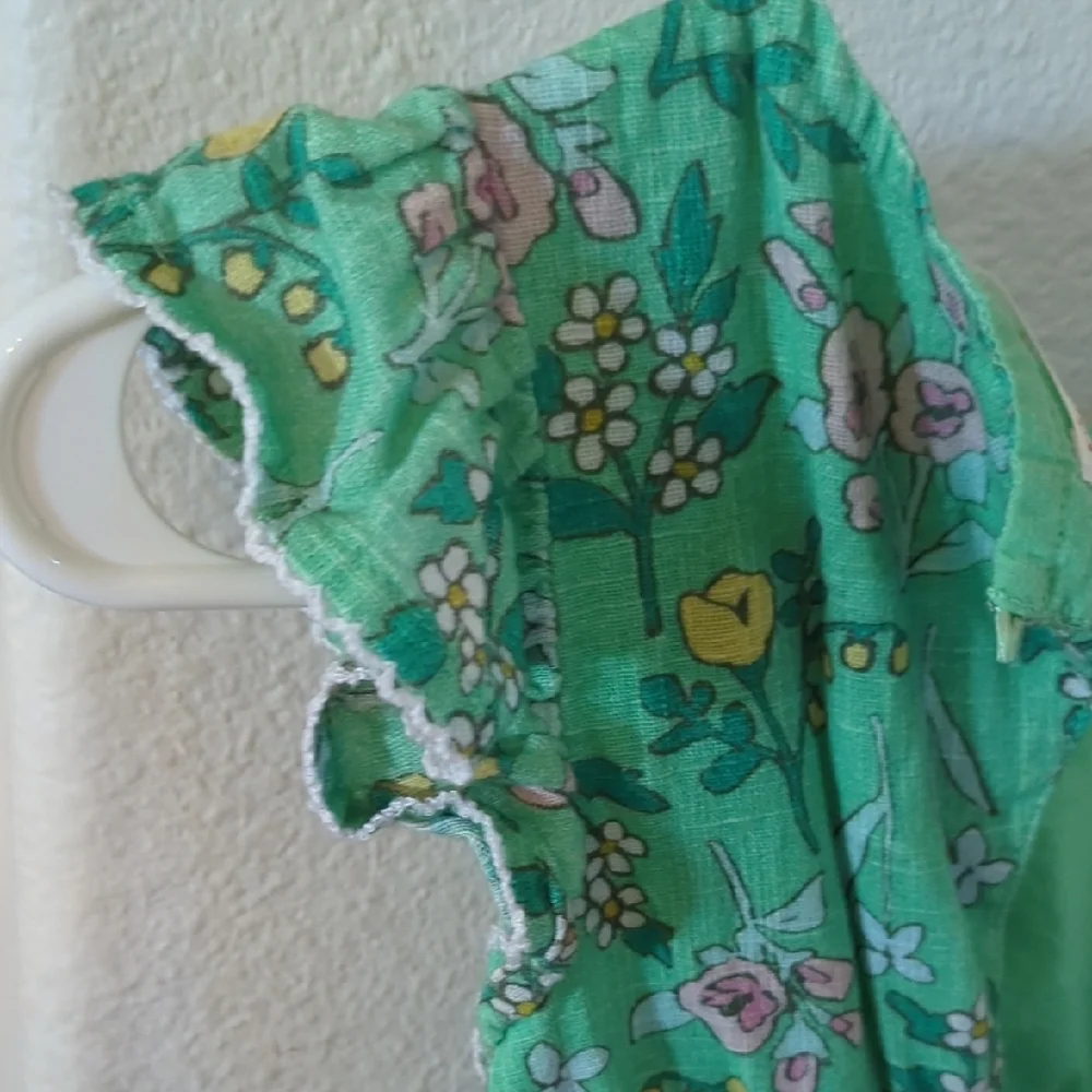 Cat & Jack Green Ruffled Tiered Sundress